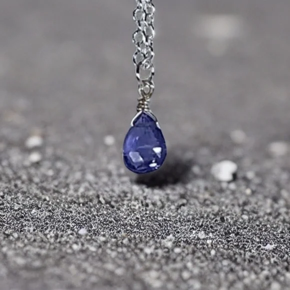 Genuine Tanzanite Pendant Necklace! - Picture 1 of 10